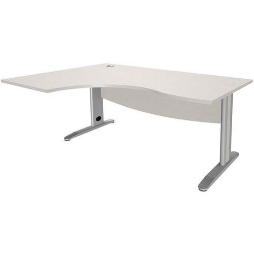 BUREAU ASYMÉTRIQUE PIEDS EN MÉTAL À GAUCHE 180 CM T.2318 - MANUTAN EXPERT