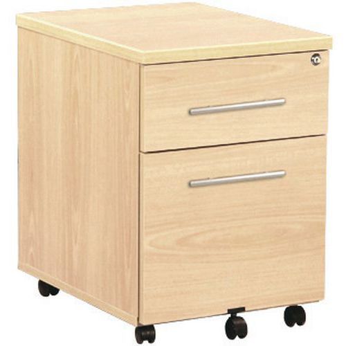 CAISSON MOBILE PHYLOS+PLUMIER 2 TIROIRS 56 CM CHÊNE CLAIR - SIMMOB