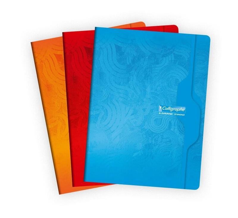 Calligraphe Lot de 10 Cahier Ligne 7000 24x32, 96p./48 feuilles 70 g/m² piquées, uni - 3210330074900_0