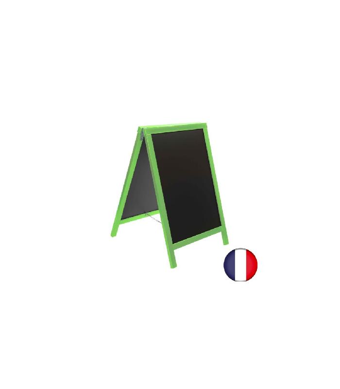 Chevalet stop trottoir avec cadre bois - dimensions 85 x 55 cm - Référence : PFN49VE_0
