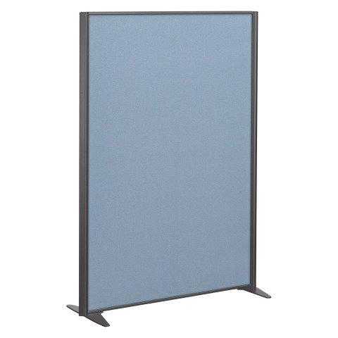CLOISON B-ZEN DE SÉPARATION PLEINE TISSU TONAL GRIS BLEU - H 160 X L 122 CM CADRE ANTHRACITE -SANS PIED