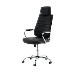 CLP Fauteuil de bureau  Rako similicuir Noir - noir polyester 19410801_0
