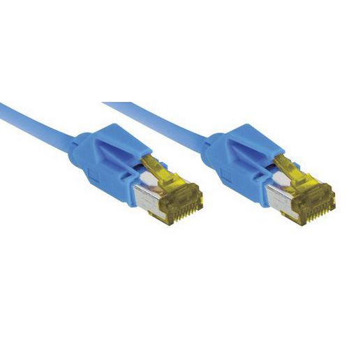 CORDON RJ45 SUR CÂBLE CAT. 7 S/FTP LSOH SNAGLESS BLEU-75 M