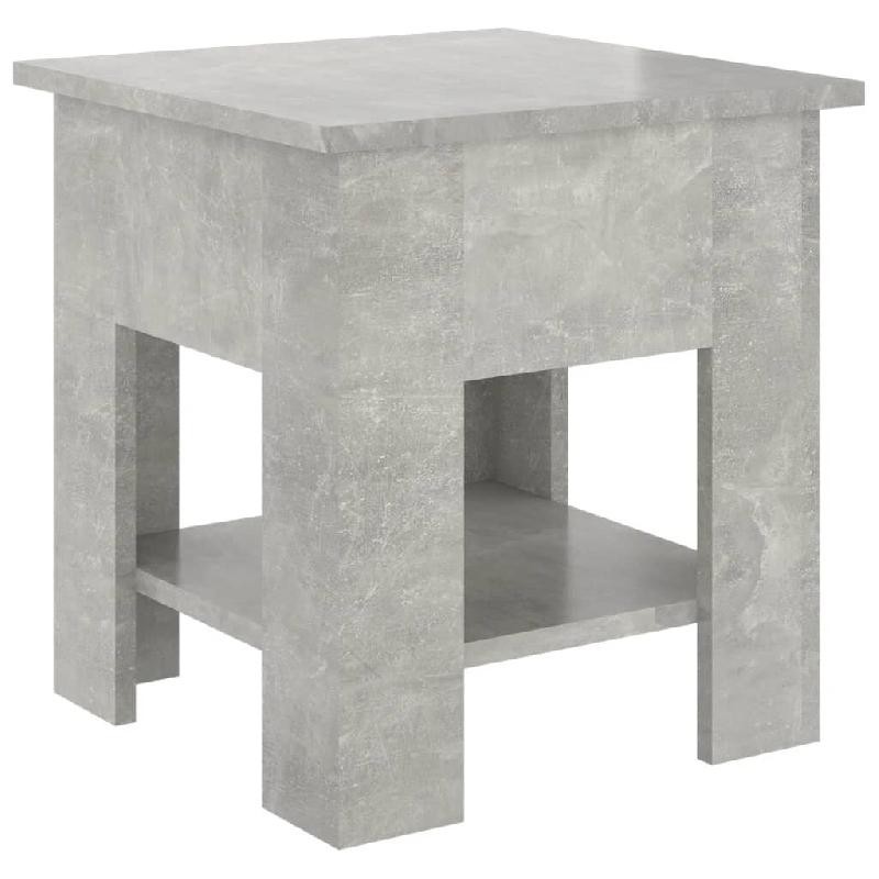 Décoshop26 - Table basse table de chevet appoint design moderne et contemporaine 40 x 40 x 42 cm bois d'ingénierie gris DEC039278 - gris Bois massif_0