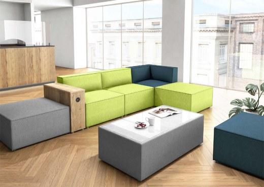 Ensemble de canapés modulables PLANER - 8 modules - Référence 9008 CM M - Structure bois de pin et tissu résistant_0