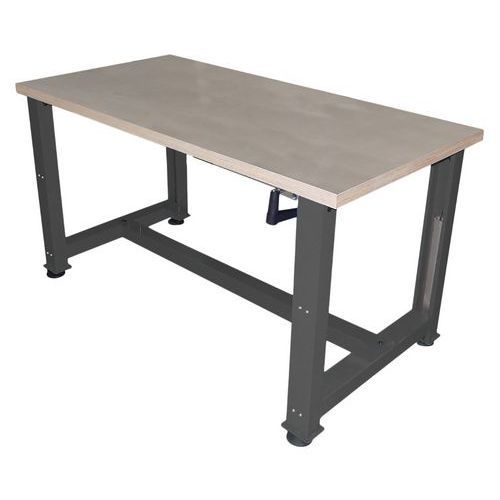 ETABLI À MANIVELLE MULTIPLIS 1200X750XHT 740/1040 CM ANTHRACITE 7016 - ANJOU TOLERIE