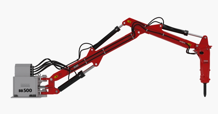 Flèche de démolition polyvalente Sandvik BB500 - Élimination des blocages et ponts dans les carrières_0