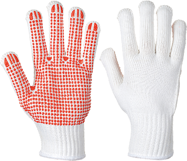 Gant picot extralourd blanc rouge A112, XL - Certifié CE - Paume enduite PVC pour meilleure adhérence_0