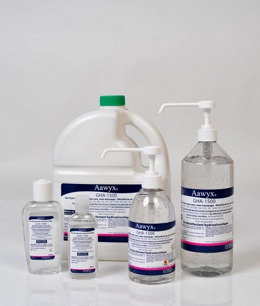 GEL HYDROALCOOLIQUE EN FLACON DE 100,200,500ML,1L