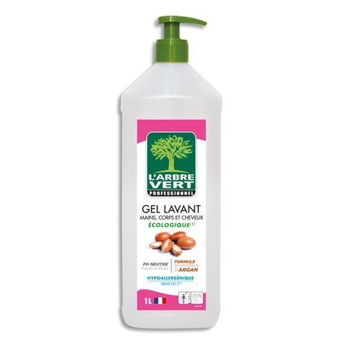 GEL LAVANT MAINS CORPS CHEVEUX - PARFUM KARITE AMBRE - SANS COLORANT - 1L