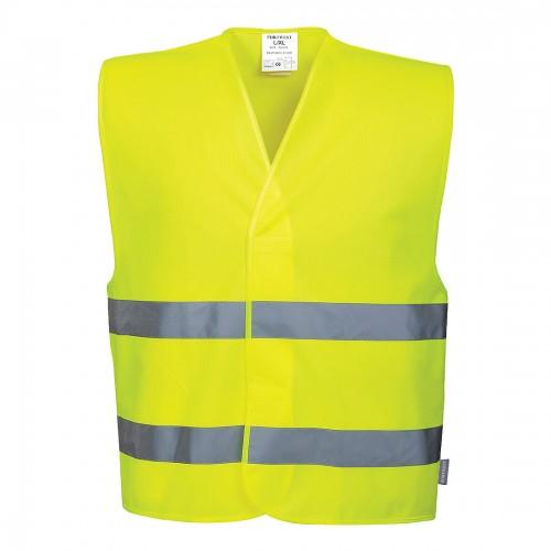 GILET HAUTE VISIBILITÉ DOUBLE BANDES C474 - LÉGER ET CONFORTABLE - JAUNE - L/XL PORTWEST