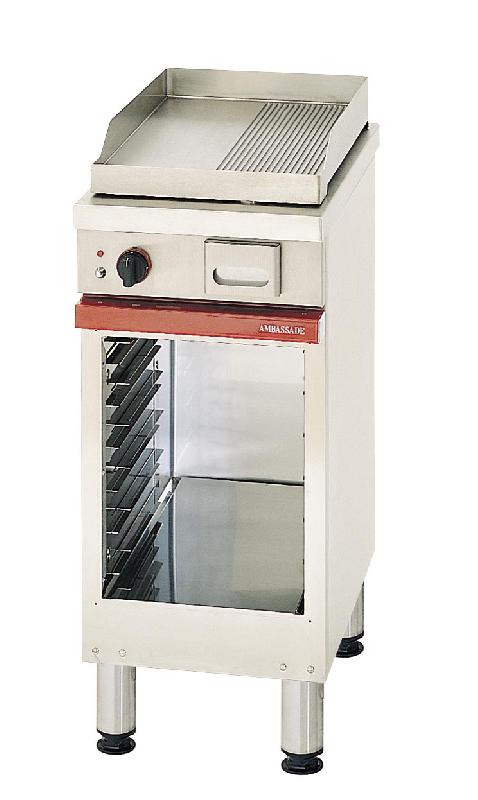 Gril en chrome 1/2 lisse 1/2 nervuré électrique sur baie libre 400x... - PCME 410 SLRC_0
