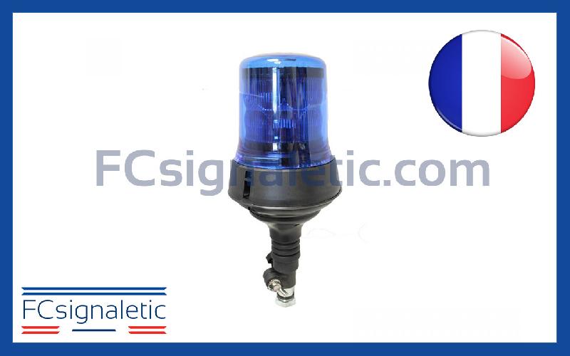 Gyrophare Gyroled bleu embase hampe XL classe 2 rotatif STANDBY MERCURA 23531-01_0