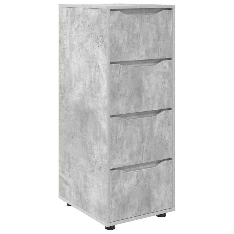 Helloshop26 - Armoire de rangement moderne avec tiroirs ajustable 40 x 48 x 105 cm en bois d'ingénierie gris béton 02_0054654 - gris Bois massif 300_0