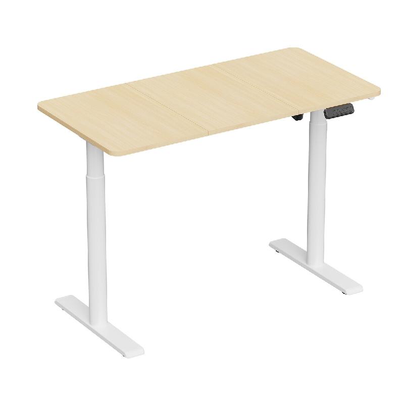 KIMEX - Bureau complet motorisé assis-debout 120x60cm, Bois clair - 3700685423602_0