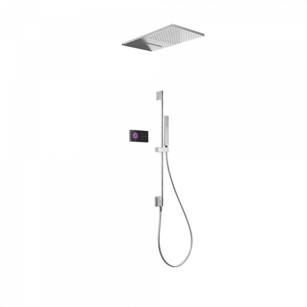 KIT DE DOUCHE THERMOSTATIQUE ÉLECTRONIQUE ET ENCASTRÉ SHOWER TECHNOLOGY AVEC CONTRÔLE ÉLECTRONIQUE COMPRIS (NOIR) - TRES 0928830