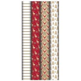 LOT DE 20 - PAPIER CADEAU DE NOËL 'LOVELY HOME RED'