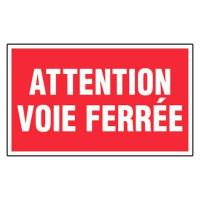 PANNEAU ATTENTION VOIE FERRÉE