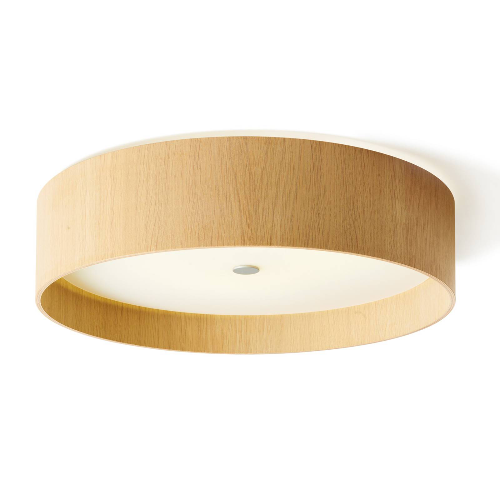 DOMUS PLAFONNIER LED LARAWOOD L, CHÊNE BLANC, Ø 55 CM