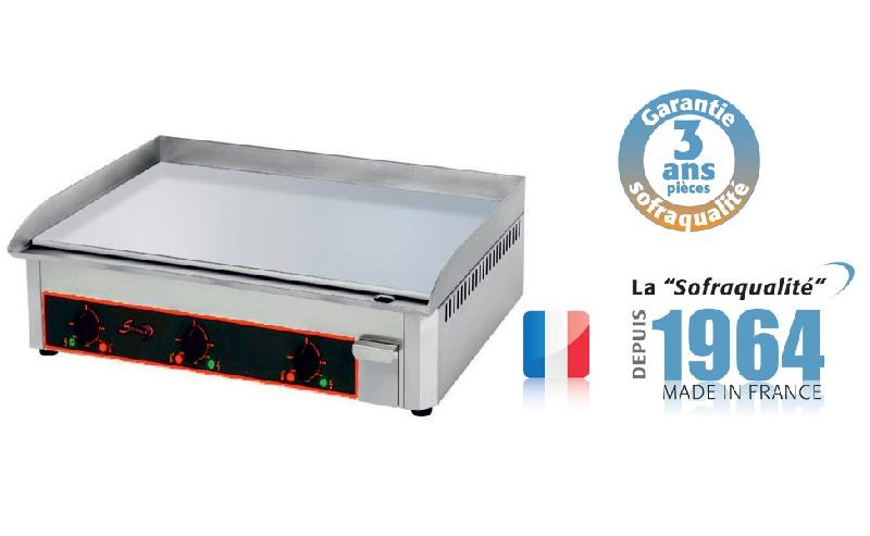 Plaque à snacker émaillée ou chromée - électrique - L 900 mm - NCE900R - Fabrication française - 9000 W_0