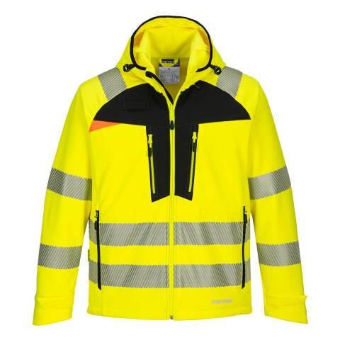 PORTWEST DX475 VESTE SOFTSHELL HV DX4 JAUNE/NOIR - TAILLE 5XL
