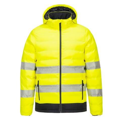 PORTWEST S548 DOUDOUNE CHAUFFANTE HV AVEC CAPUCHE JAUNE/NOIR - TAILLE M