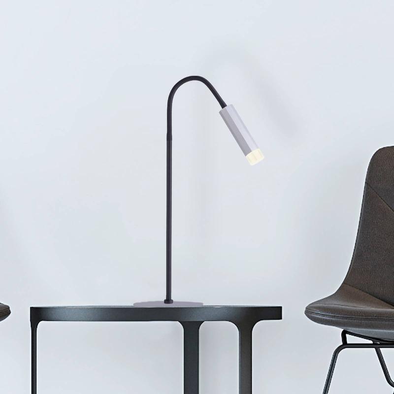 PURE GEMIN LAMPE À POSER LED ARGENTÉE