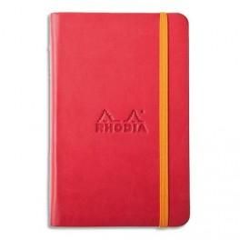 RHODIA CARNET RHODIARAMA 9X14CM 192 PAGES LIGNÉES COUVERTURE REMBORDÉE COQUELICOT