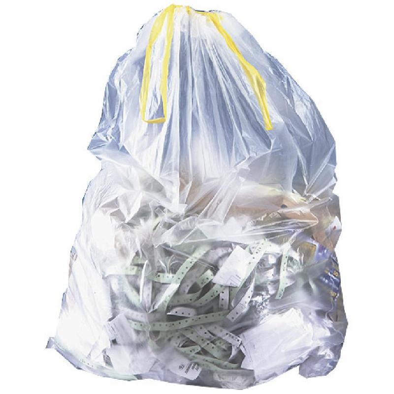 LSSJJ 100 Morceaux de Sacs en Plastique Transparents Sacs à ordures avec poignées Sacs en Plastique multifonctionnels ménagers Sacs à provisions de supermarché 