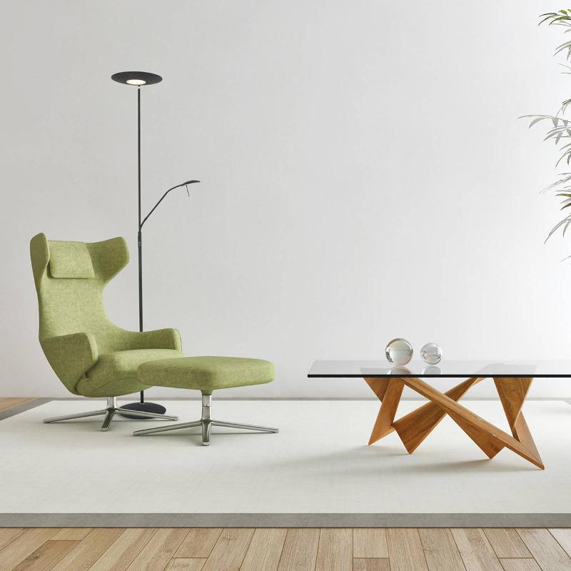 STEINHAUER LAMPADAIRE À ÉCLAIRAGE INDIRECT LED ZODIAC, NOIR