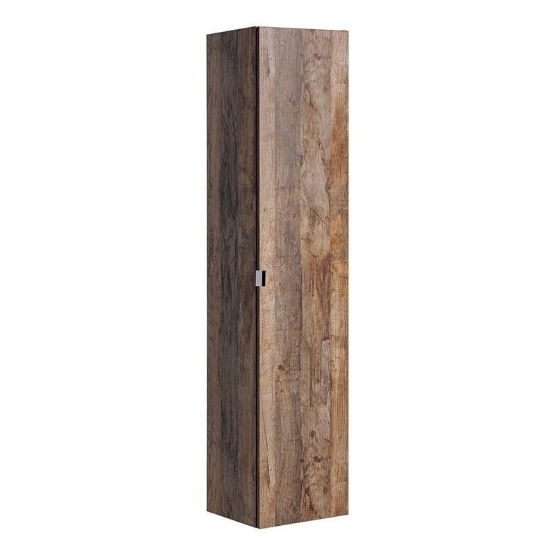 STELLAMEUBLES Colonne haute 1 porte 2 tiroirs – Finition chêne vintage – SANTA FE OAK - 3667335109524_0