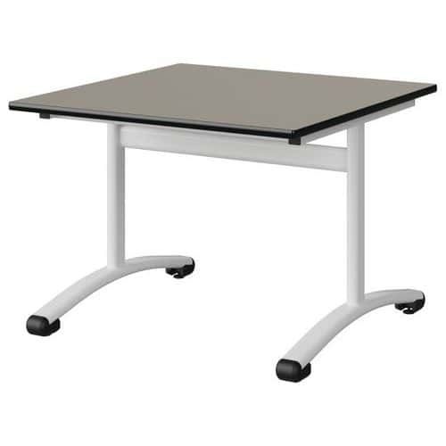 TABLE MALIBU 80X80 T3 DL STRA ANTIB GRIS U727/NOIR BLC 9016