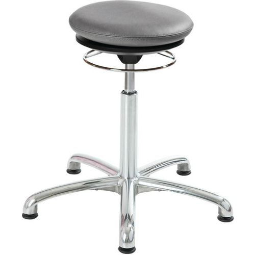 TABOURET PILATES - IMITATION CUIR - BAS - PATIN - GRIS - GLOBAL PROFESSIONAL SEATING