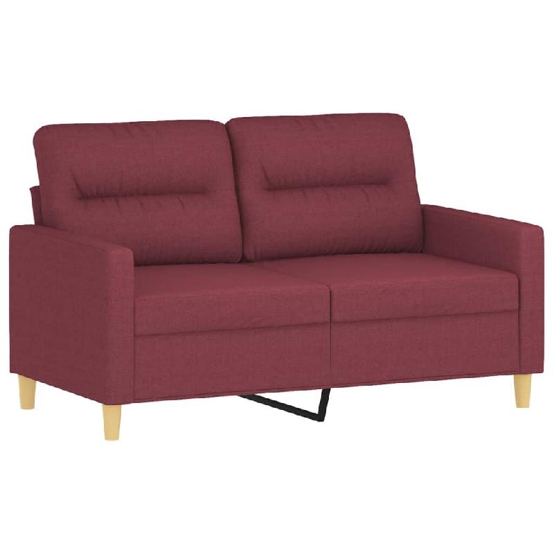VidaXL Canapé à 2 places Rouge bordeaux 120 cm Tissu Modèle Aero - 359233_0
