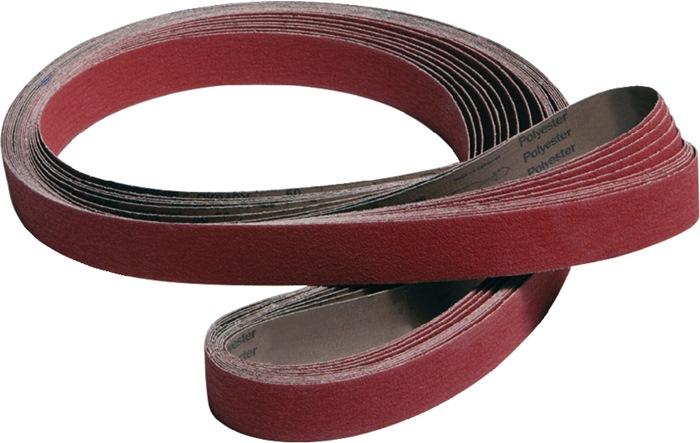 Bande abrasive PROMAT - L. 2000 mm l. 75 mm - grain céramique - granulation 40 pour acier inoxydable_0