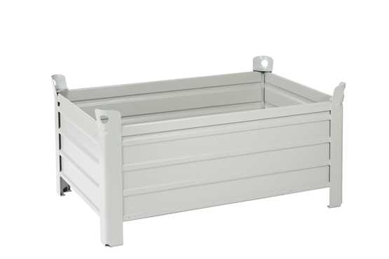 Caisse-palette métallique tôlée en acier - 800 x 1 200 x 700 mm - VP7110 - Pour industries mécaniques, automobiles, machine-outil ou collecte de déchets_0