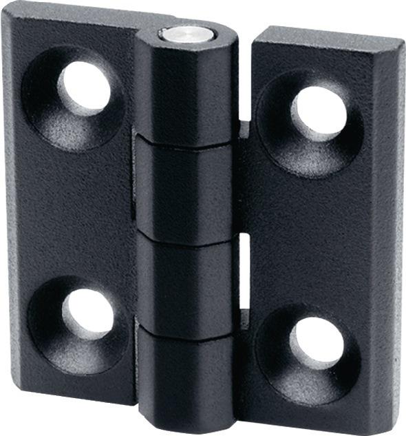 Charnière GN 237 hauteur 30 mm largeur 30 mm épaisseur 2 mm zinc-moulé sous pression avec perçages pour vis à  tête fraisée GANTER_0