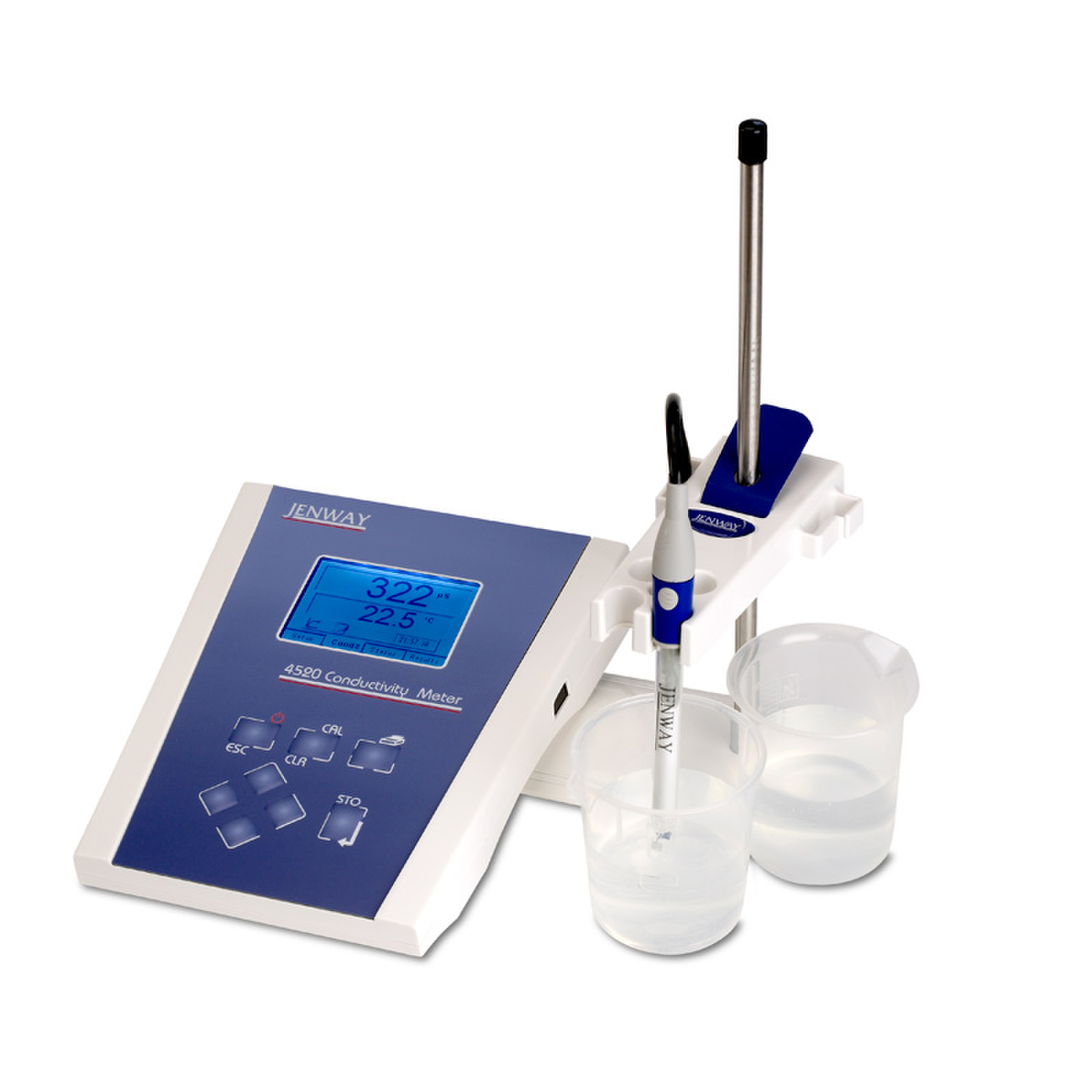 Conductimètre de paillasse JENWAY 4520 - calibrage 1, 2 ou 3 points - multigamme, mémorisation 500 mesures, interface RS232_0