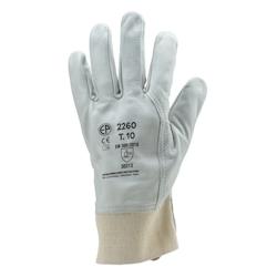 Coverguard - Gants manutention blanc beige en fleur de vachette EUROSTRONG 2260 (Pack de 10) Blanc / Beige Taille 10 - 3435241022608_0