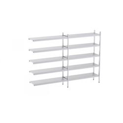 Distform Rayonnage en Acier Inoxydable d'Angle 3060 à 3990 mm 5 Niv P400 Acier inoxydable 3060x400x400x1800mm - 641094499129_0