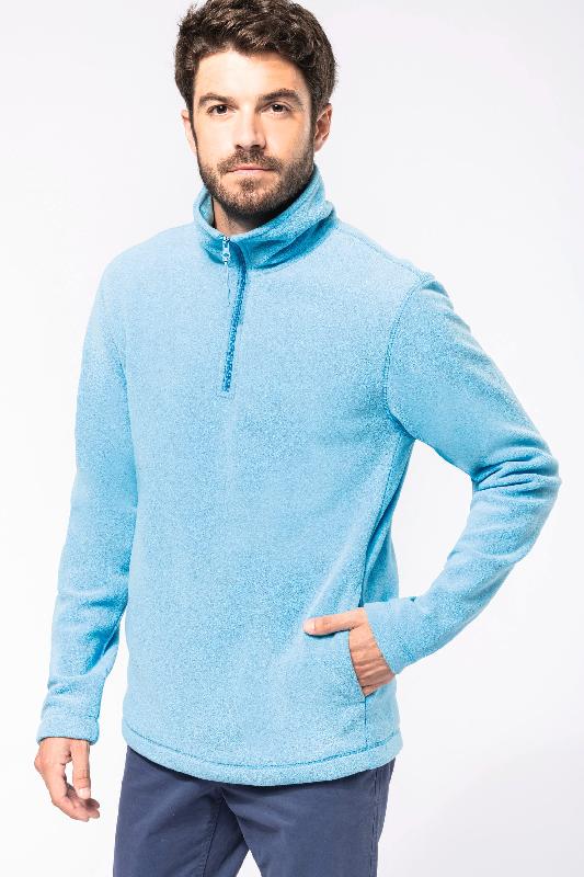 Enzo - Micropolaire col zippé homme - Kariban - Réf: K912 - 100% polyester antiboulochage_0