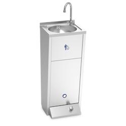 FRICOSMOS-Évier enregistrable avec colonne à un bouton XS eau chaude et froide 350x300x850 mm. - inox 8434029618298_0