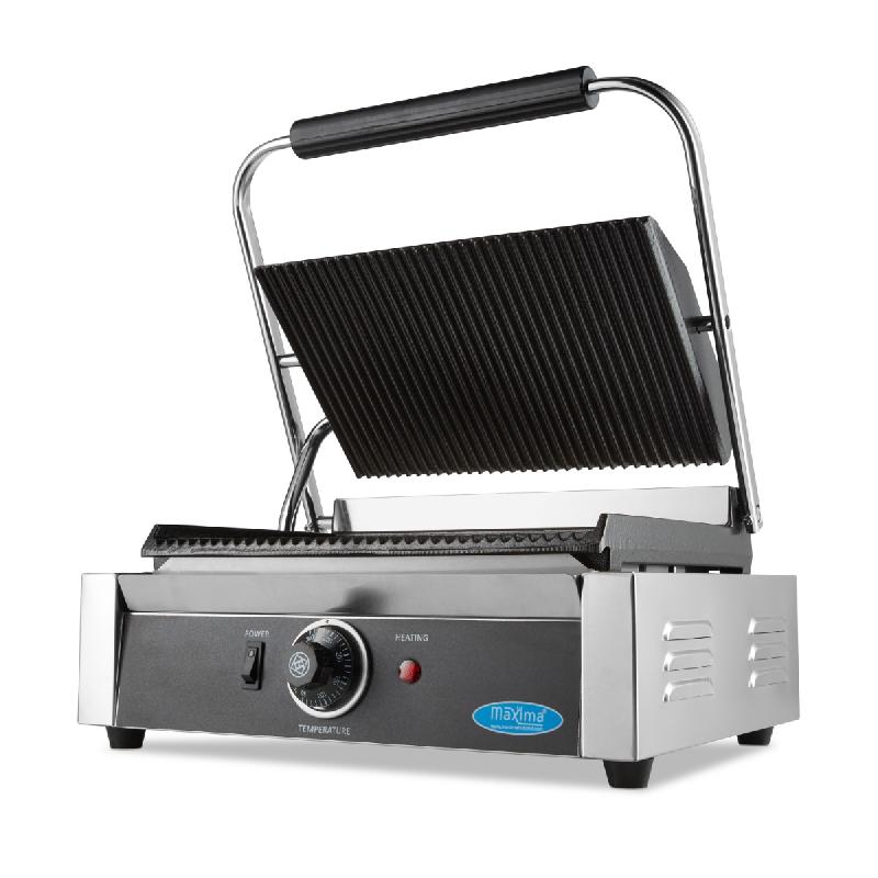 Grill contact - rainuré - plaque de gril simple - 33,5 cm Maxima 09300436_0
