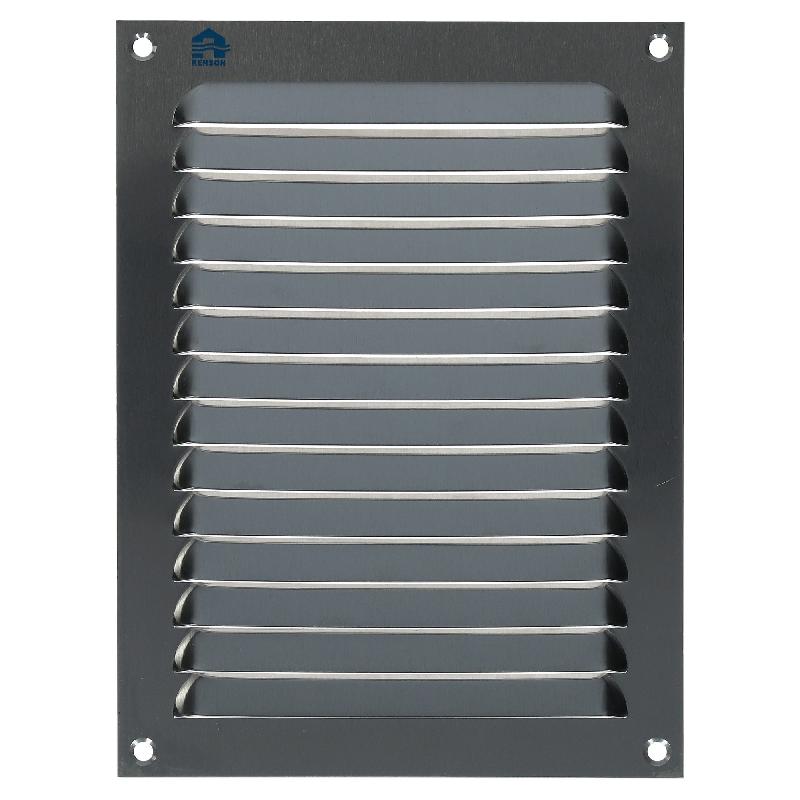 Grille à persienne 436 largeur 150mm hauteur 200mm anodisé argent - RENSON - 16253 - 486421_0