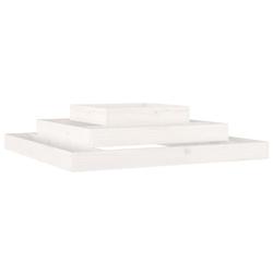 Helloshop26 - Jardinière bac lit surélevé plantes fleurs terrasse jardin 110 x 110 x 27 cm bois massif de pin blanc 02_0037309 - 3000214236254_0