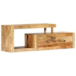 Helloshop26 - Meuble télé buffet tv télévision design pratique 120 cm bois massif de manguier 2502274 - 3001595345450_0