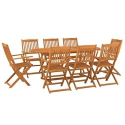 Helloshop26 - Mobilier à dîner de jardin 9 pièces bois d'acacia massif 02_0014825 - 3000138961539_0