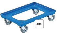 Plateforme roulante - Roues en caoutchouc gris - dim ext 610x410x170mm - Charge admissible 300kg - Réf. plat159ch0604001_0
