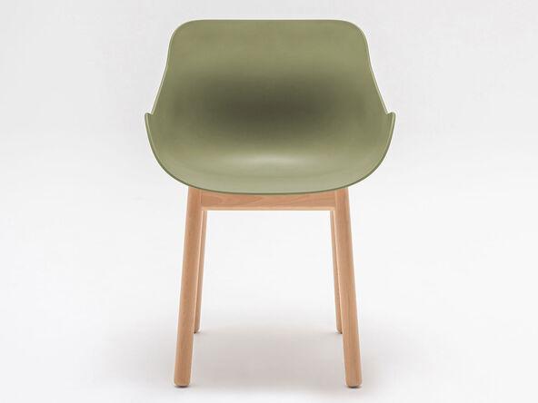 Chaise polyvalente Baltic - piètement en hêtre massif - coque plastique - recyclable - garantie 3 ans_0