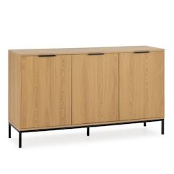 VS Venta-stock Buffet Auri 3 portes couleur Chêne - marron Bois manufacturé I24175_0